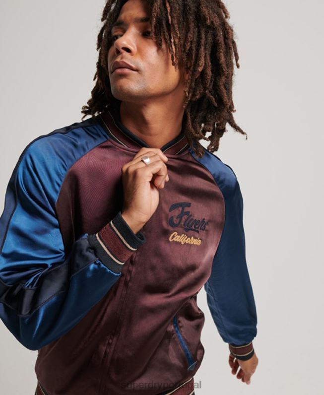 jaqueta sukajan homens vermelho roupas Superdry 2208H934