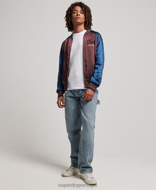 jaqueta sukajan homens vermelho roupas Superdry 2208H934