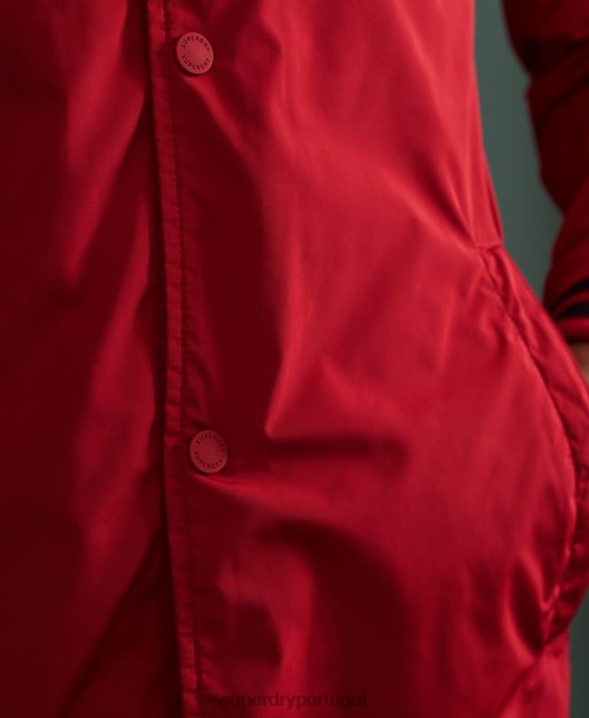 jaqueta treinador com capuz de beisebol homens vermelho roupas Superdry 2208H1200