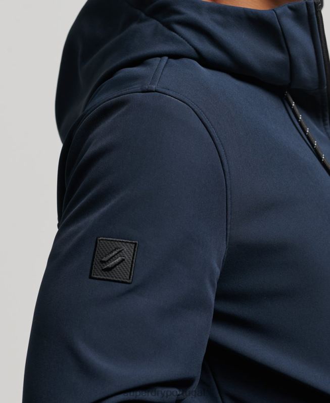 jaqueta trekker code tech rib homens marinha roupas Superdry 2208H1139