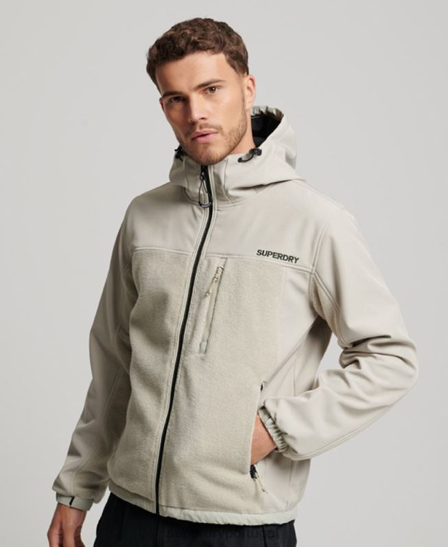jaqueta trekker híbrida homens cinza roupas Superdry 2208H939