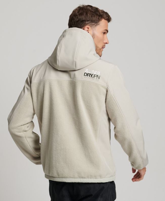 jaqueta trekker híbrida homens cinza roupas Superdry 2208H939