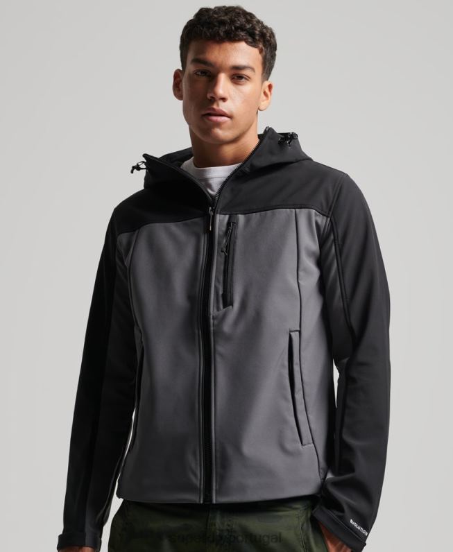 jaqueta trekker homens cinza escuro roupas Superdry 2208H917