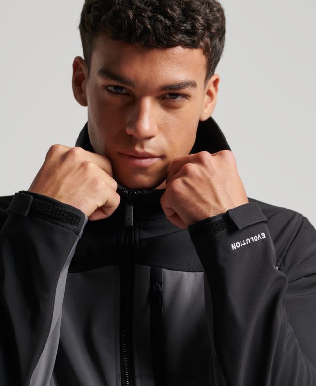 jaqueta trekker homens cinza escuro roupas Superdry 2208H917