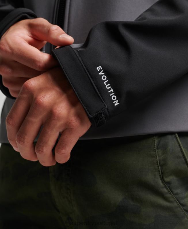 jaqueta trekker homens cinza escuro roupas Superdry 2208H917