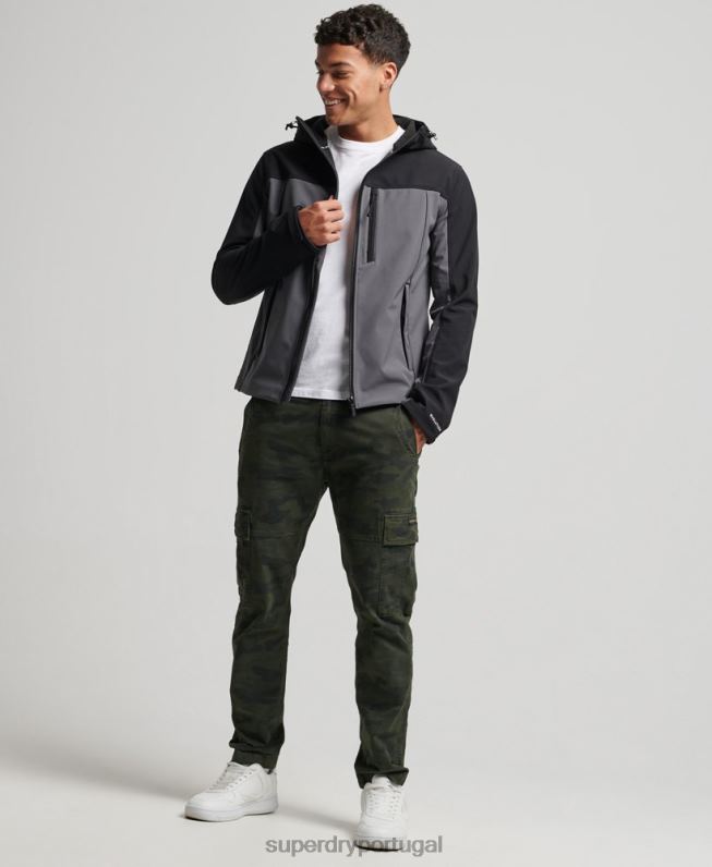 jaqueta trekker homens cinza escuro roupas Superdry 2208H917