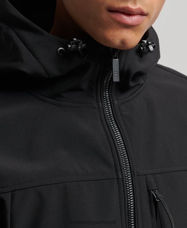 jaqueta trekker homens preto roupas Superdry 2208H910