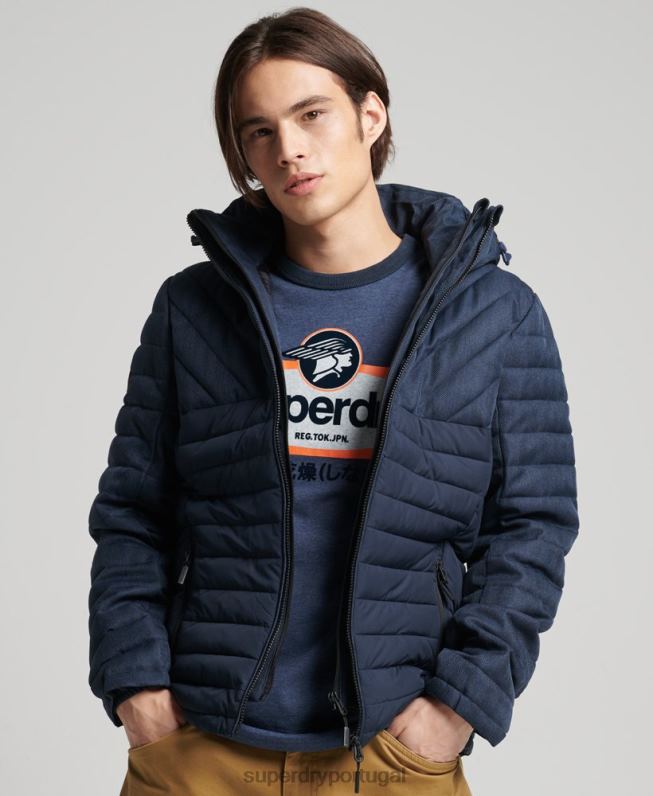 jaqueta tweed mix fuji homens marinha roupas Superdry 2208H4625