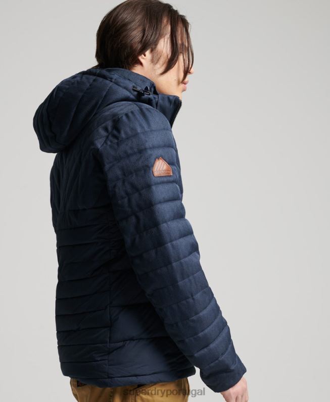 jaqueta tweed mix fuji homens marinha roupas Superdry 2208H4625