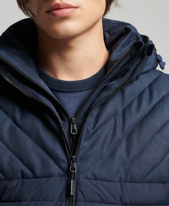 jaqueta tweed mix fuji homens marinha roupas Superdry 2208H4625