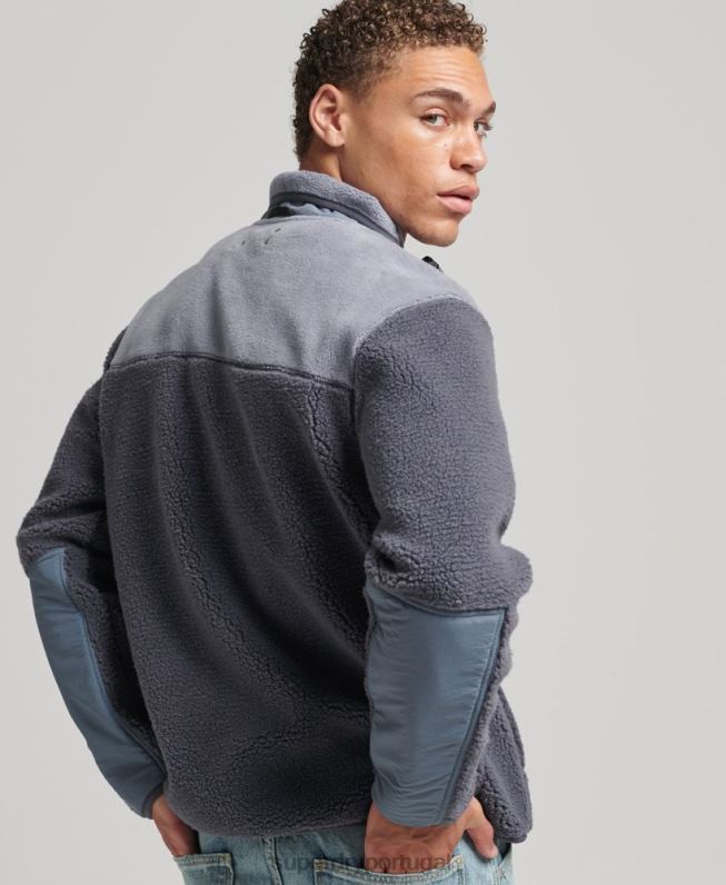 jaqueta xpd borg homens roxo roupas Superdry 2208H656