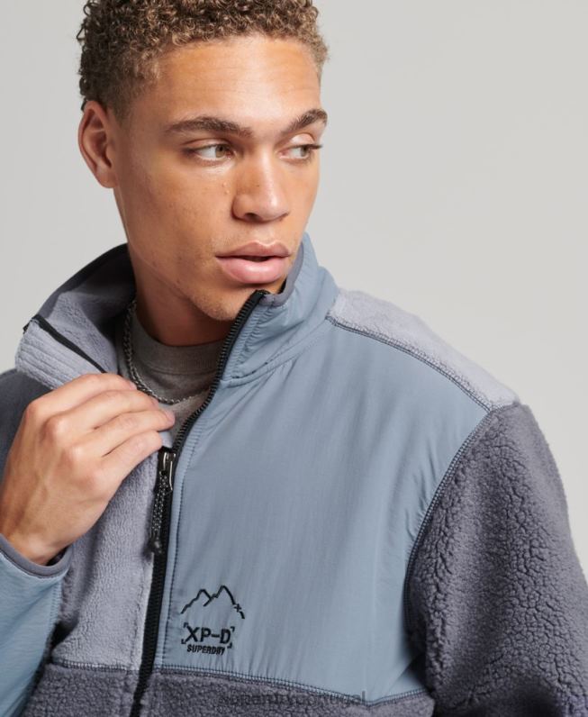 jaqueta xpd borg homens roxo roupas Superdry 2208H656