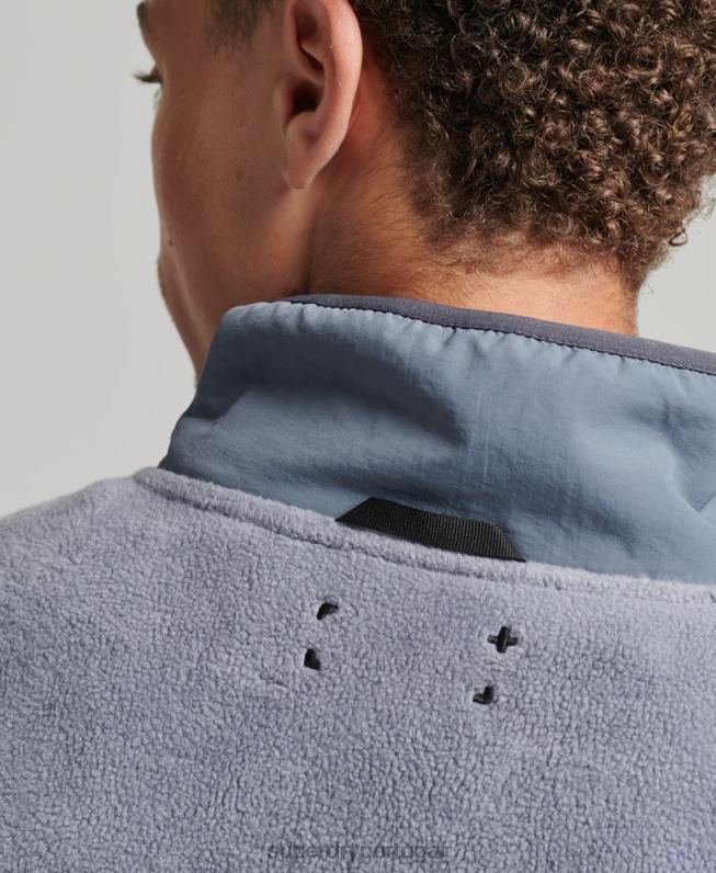 jaqueta xpd borg homens roxo roupas Superdry 2208H656