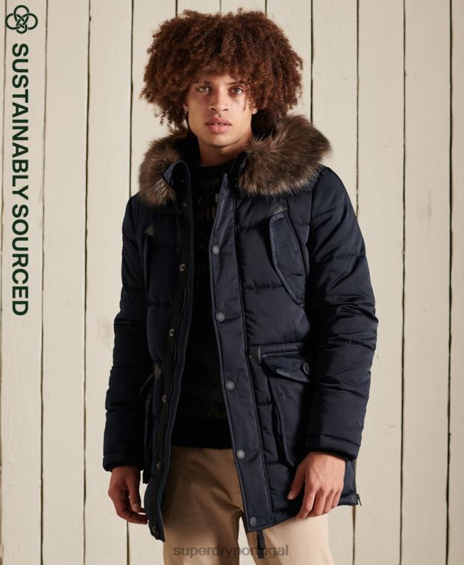 parca chinook homens marinha roupas Superdry 2208H4618