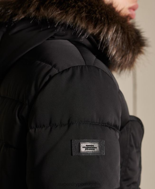 parca chinook homens preto roupas Superdry 2208H4636