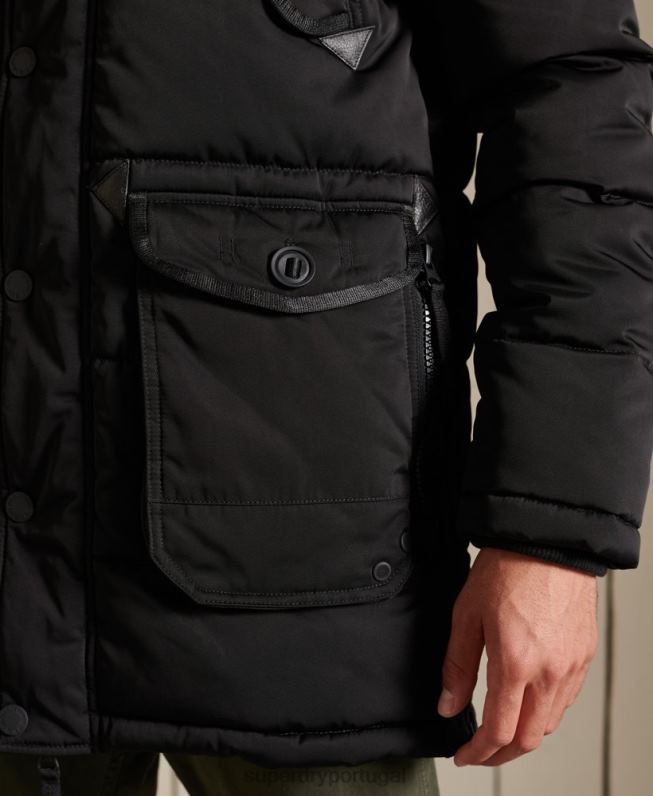 parca chinook homens preto roupas Superdry 2208H4636
