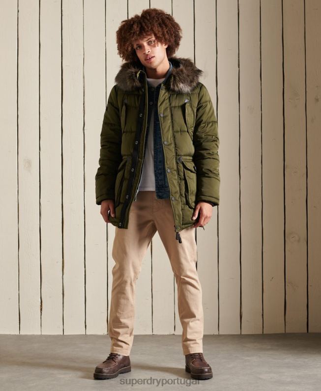 parca chinook homens verde roupas Superdry 2208H4538