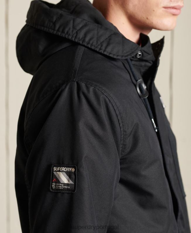 parka rabo de peixe militar homens cinza escuro roupas Superdry 2208H4687