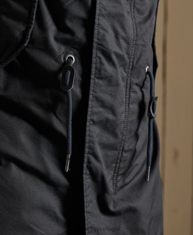 parka rabo de peixe militar homens cinza escuro roupas Superdry 2208H4687
