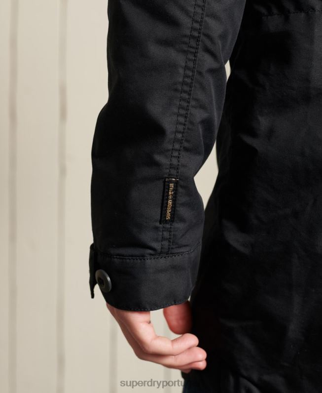 parka rabo de peixe militar homens cinza escuro roupas Superdry 2208H4687