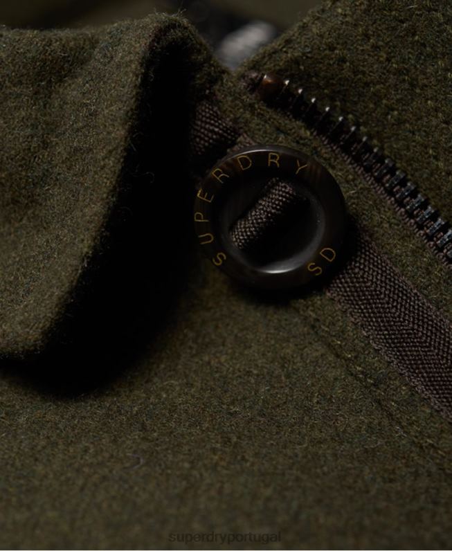 tito jaqueta de lã quatro bolsos homens verde roupas Superdry 2208H1203