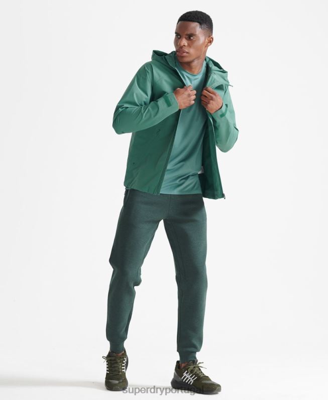 treinar jaqueta impermeável assimétrica homens verde roupas Superdry 2208H5399