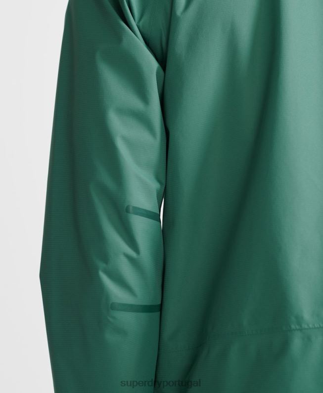 treinar jaqueta impermeável assimétrica homens verde roupas Superdry 2208H5399