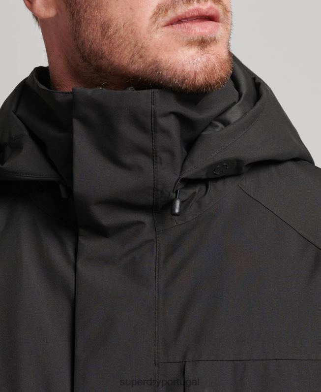 ultra jaqueta de neve homens preto roupas Superdry 2208H976