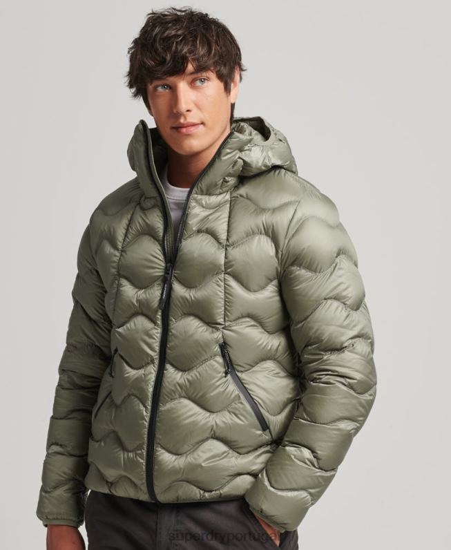 xpd jaqueta acolchoada homens caqui roupas Superdry 2208H4468