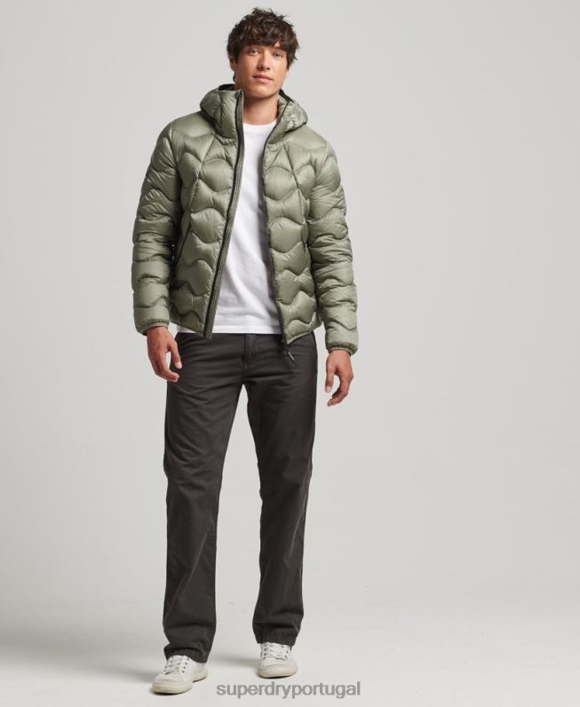 xpd jaqueta acolchoada homens caqui roupas Superdry 2208H4468