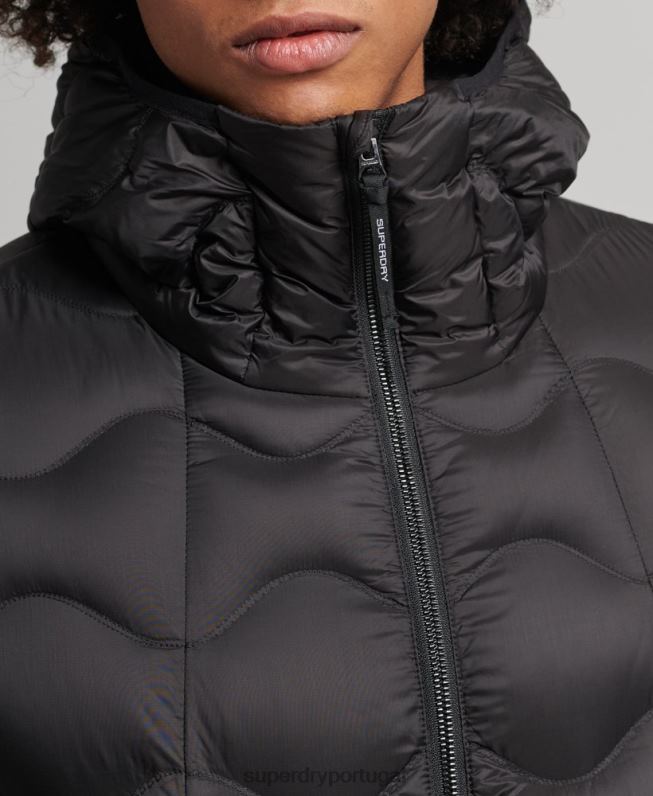 xpd jaqueta acolchoada homens preto roupas Superdry 2208H4778