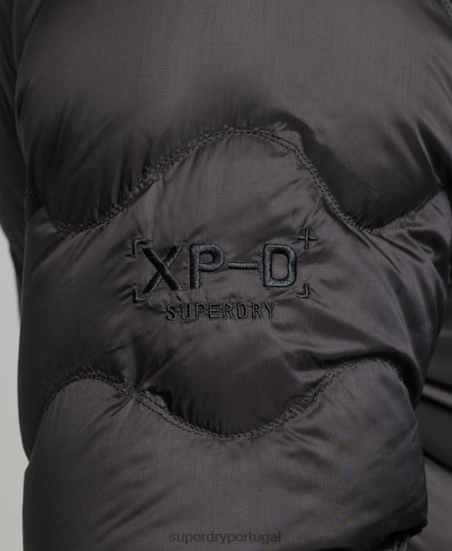 xpd jaqueta acolchoada homens preto roupas Superdry 2208H4778