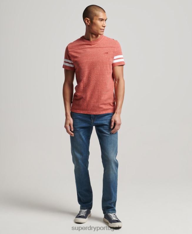 jeans retos finos de algodão orgânico homens azul roupas Superdry 2208H1229