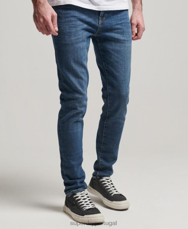 jeans skinny vintage homens azul roupas Superdry 2208H1218