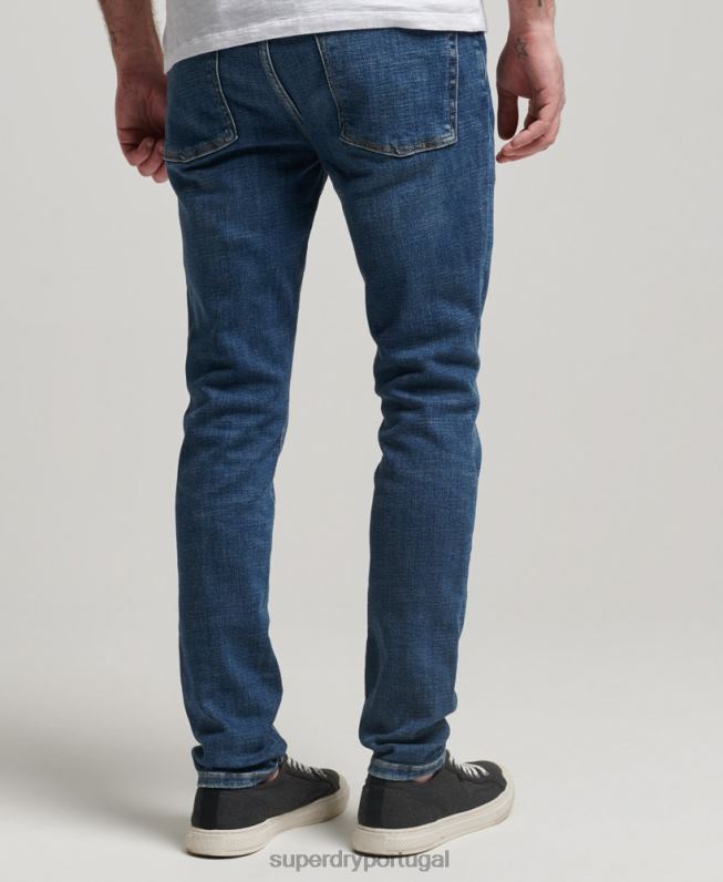 jeans skinny vintage homens azul roupas Superdry 2208H1218