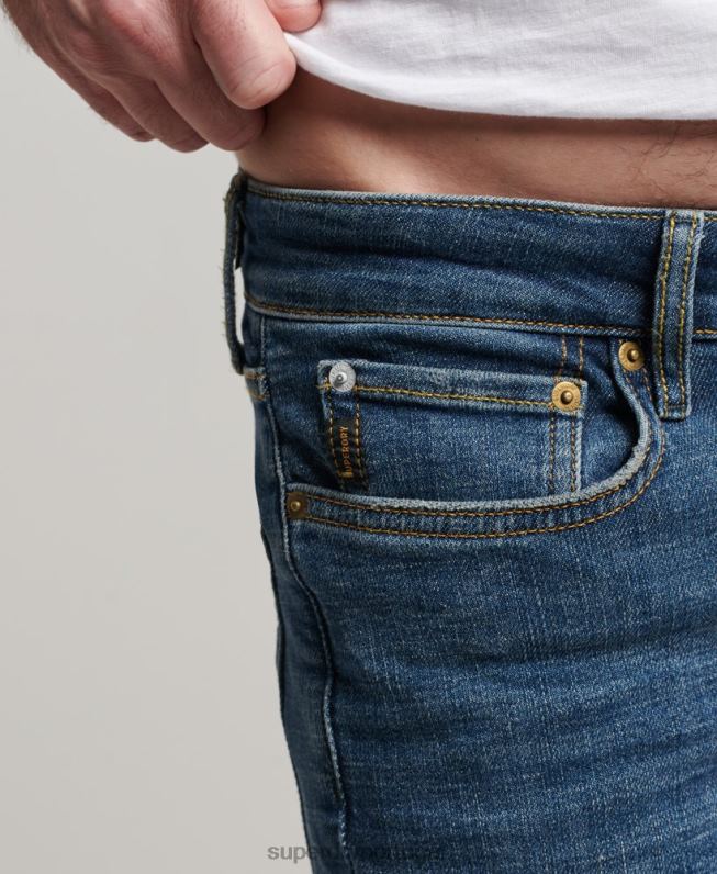 jeans skinny vintage homens azul roupas Superdry 2208H1218
