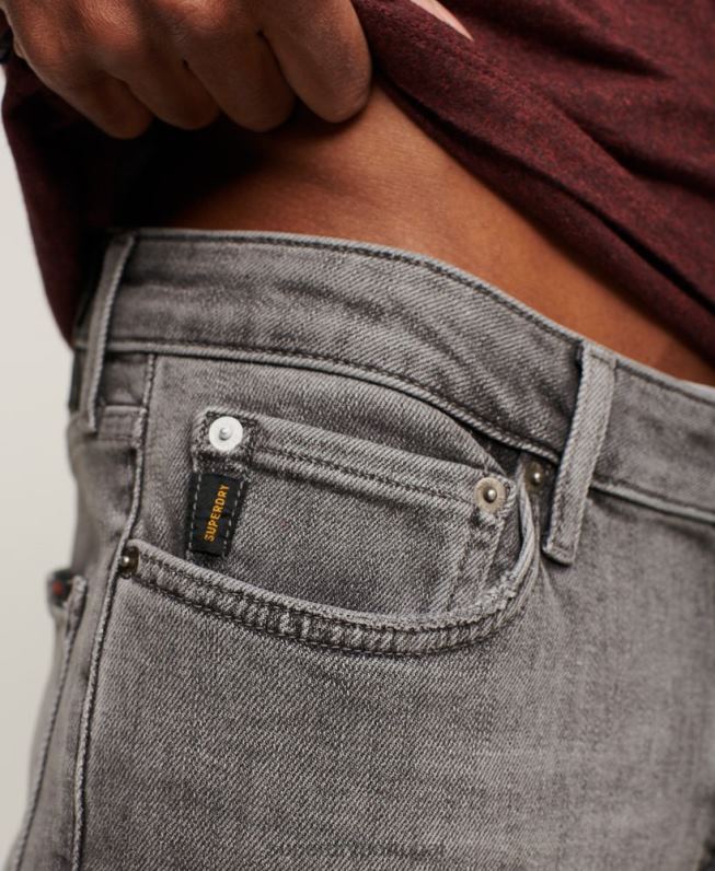 jeans skinny vintage homens cinza roupas Superdry 2208H1213