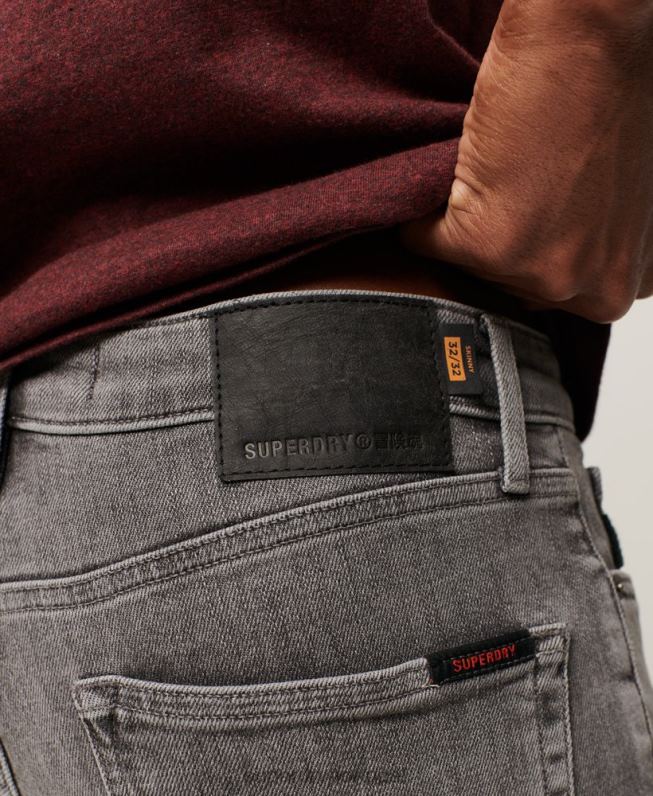 jeans skinny vintage homens cinza roupas Superdry 2208H1213