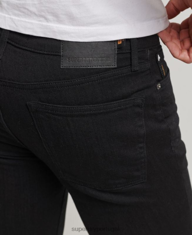 jeans skinny vintage homens preto roupas Superdry 2208H1210