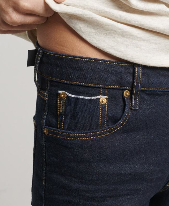 loja comercial - jeans slim orgânicos homens azul escuro roupas Superdry 2208H1219