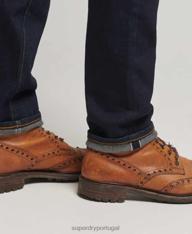 loja comercial - jeans slim orgânicos homens azul escuro roupas Superdry 2208H1219