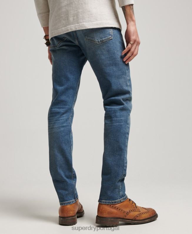 loja comercial - jeans slim orgânicos homens azul roupas Superdry 2208H1217
