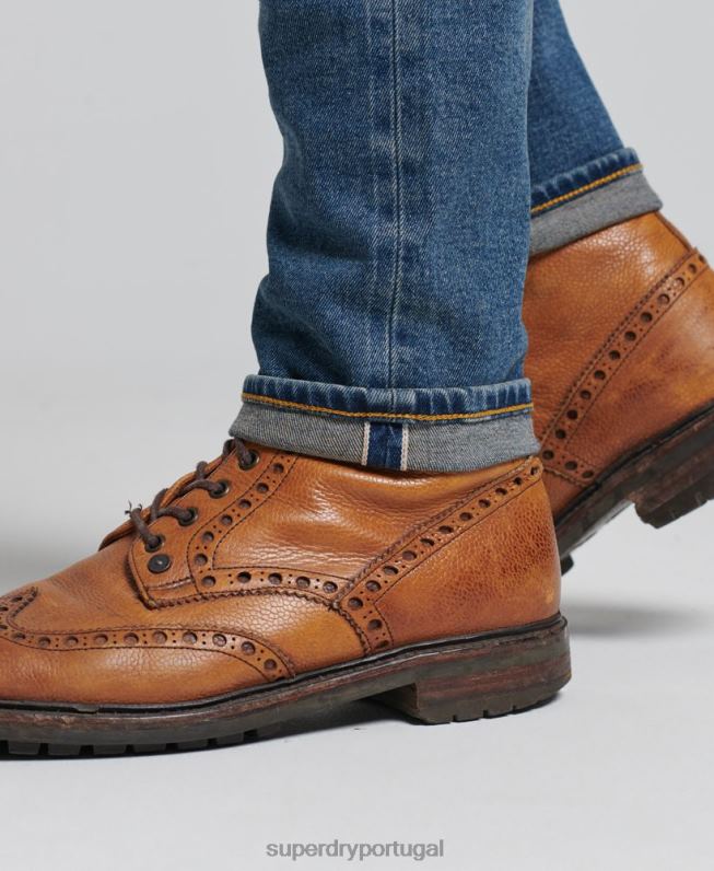 loja comercial - jeans slim orgânicos homens azul roupas Superdry 2208H1217