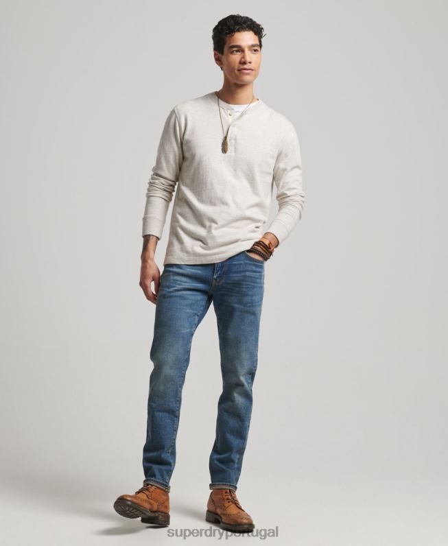 loja comercial - jeans slim orgânicos homens azul roupas Superdry 2208H1217