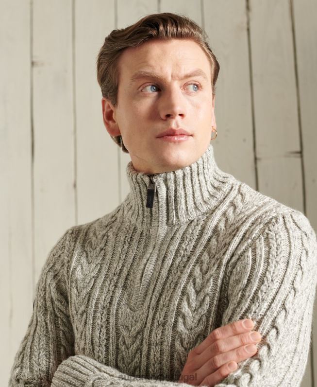 jacob henley jumper homens cinza roupas Superdry 2208H1347