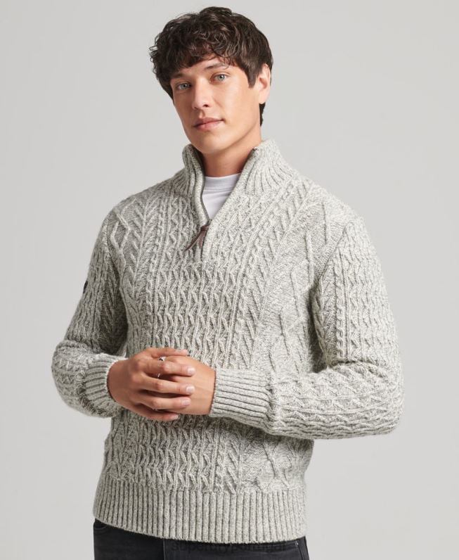 jacob henley jumper homens cinza roupas Superdry 2208H5249