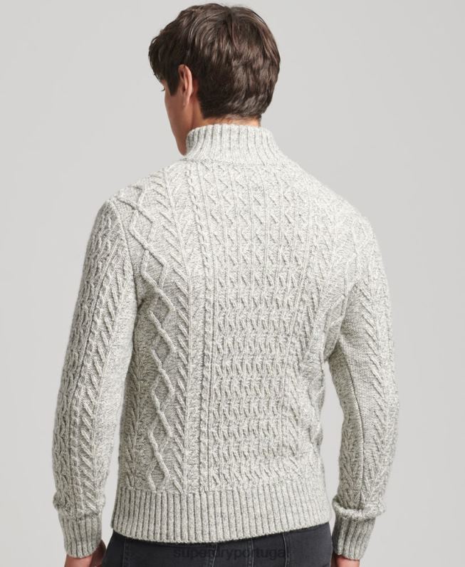 jacob henley jumper homens cinza roupas Superdry 2208H5249