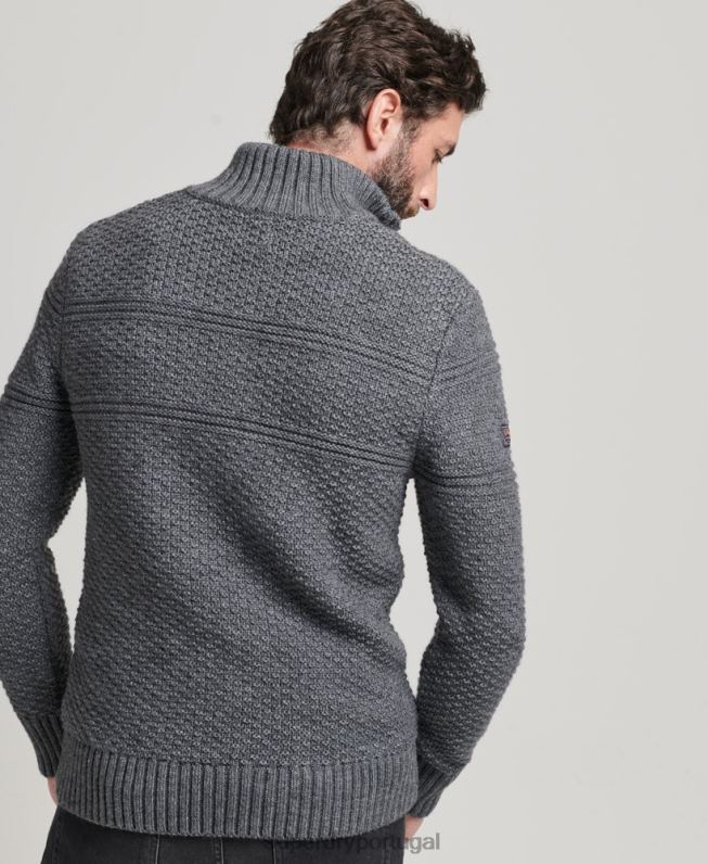 jacob henley jumper homens cinza roupas Superdry 2208H5276