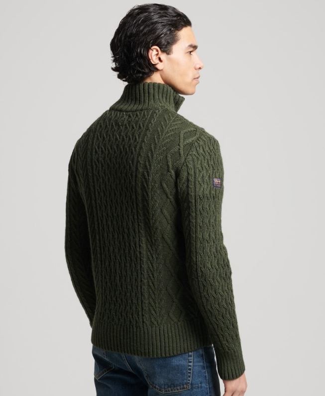 jacob henley jumper homens verde roupas Superdry 2208H5278