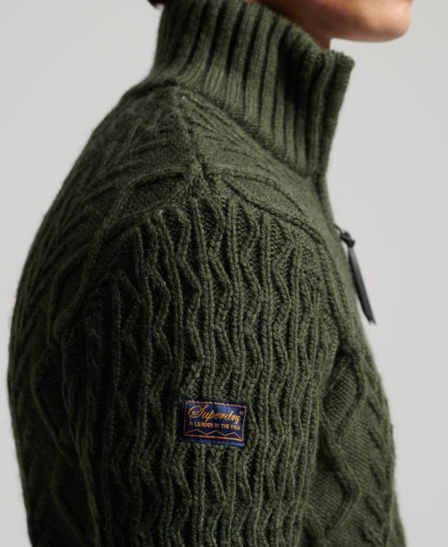jacob henley jumper homens verde roupas Superdry 2208H5278